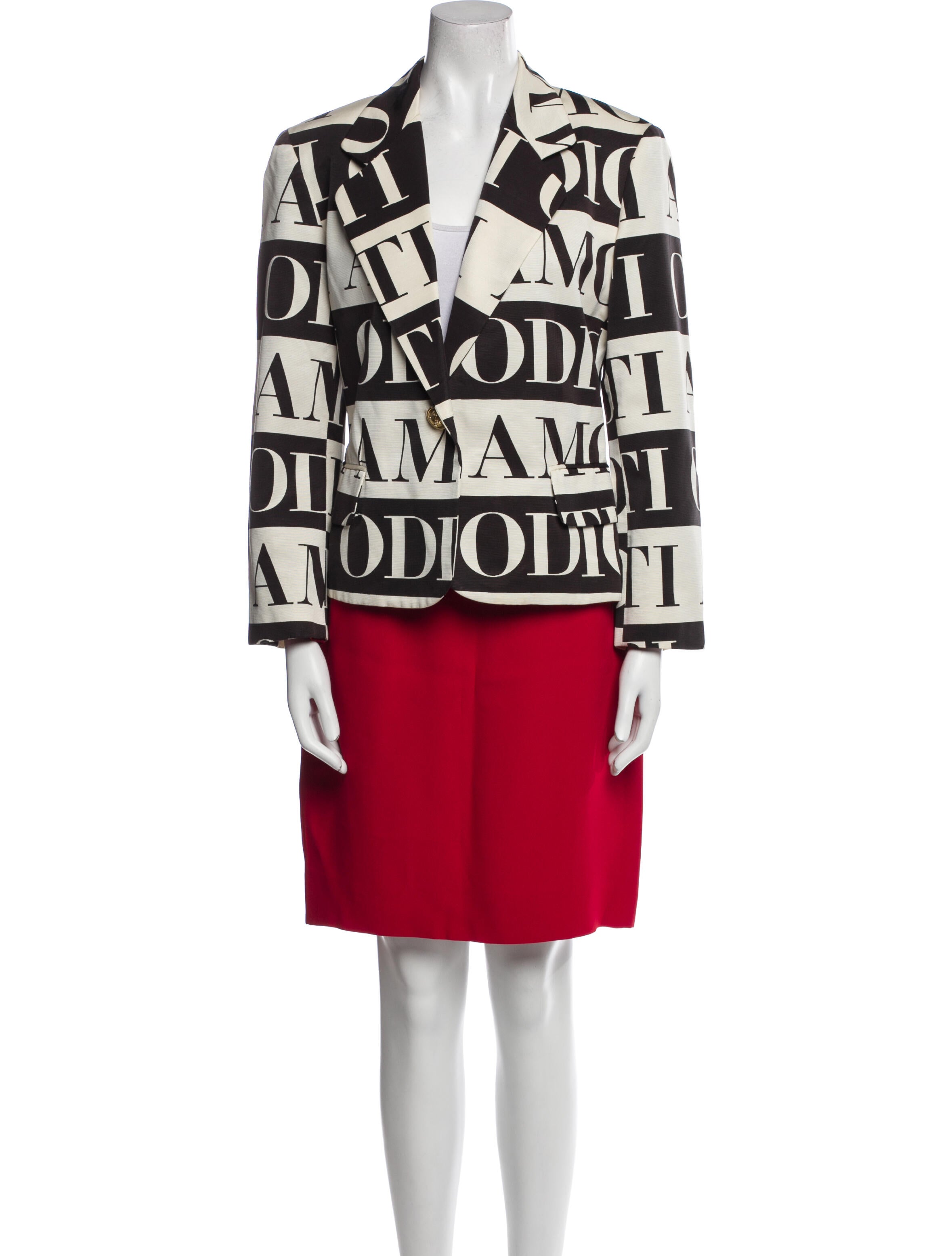 Moschino Cheap and Chic Vintage 1990's Skirt Set