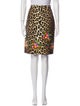 Moschino Cheap and Chic Animal Print Knee-Length Skirt