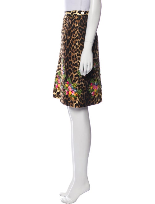 Moschino Cheap and Chic Animal Print Knee-Length Skirt