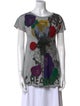 Moschino Cheap and Chic Graphic Print Scoop Neck T-Shirt