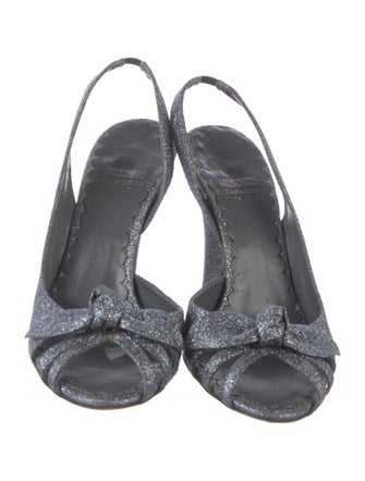 Moschino Cheap and Chic Glitter Glitter Accents Slingback Pumps