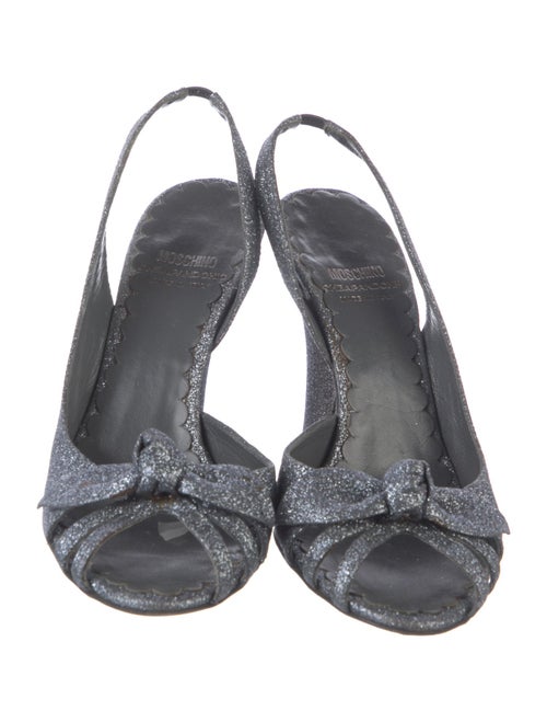 Moschino Cheap and Chic Glitter Glitter Accents Slingback Pumps