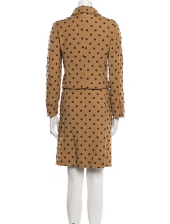 Moschino Cheap and Chic Virgin Wool Printed Skirt Suit