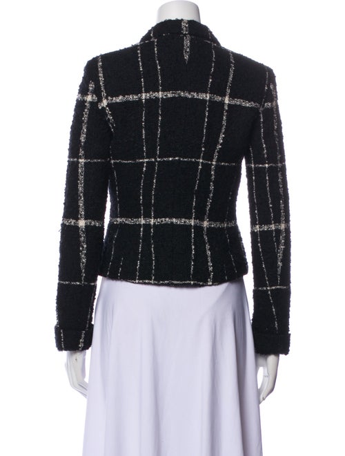 Moschino Cheap and Chic Wool Plaid Print Blazer