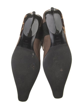 Moschino Cheap and Chic Suede Animal Print Riding Boots