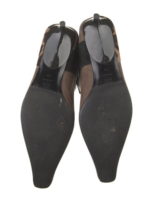 Moschino Cheap and Chic Suede Animal Print Riding Boots