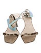 Moschino Cheap and Chic Ponyhair Animal Print Sandals