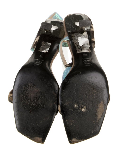 Moschino Cheap and Chic Ponyhair Animal Print Sandals