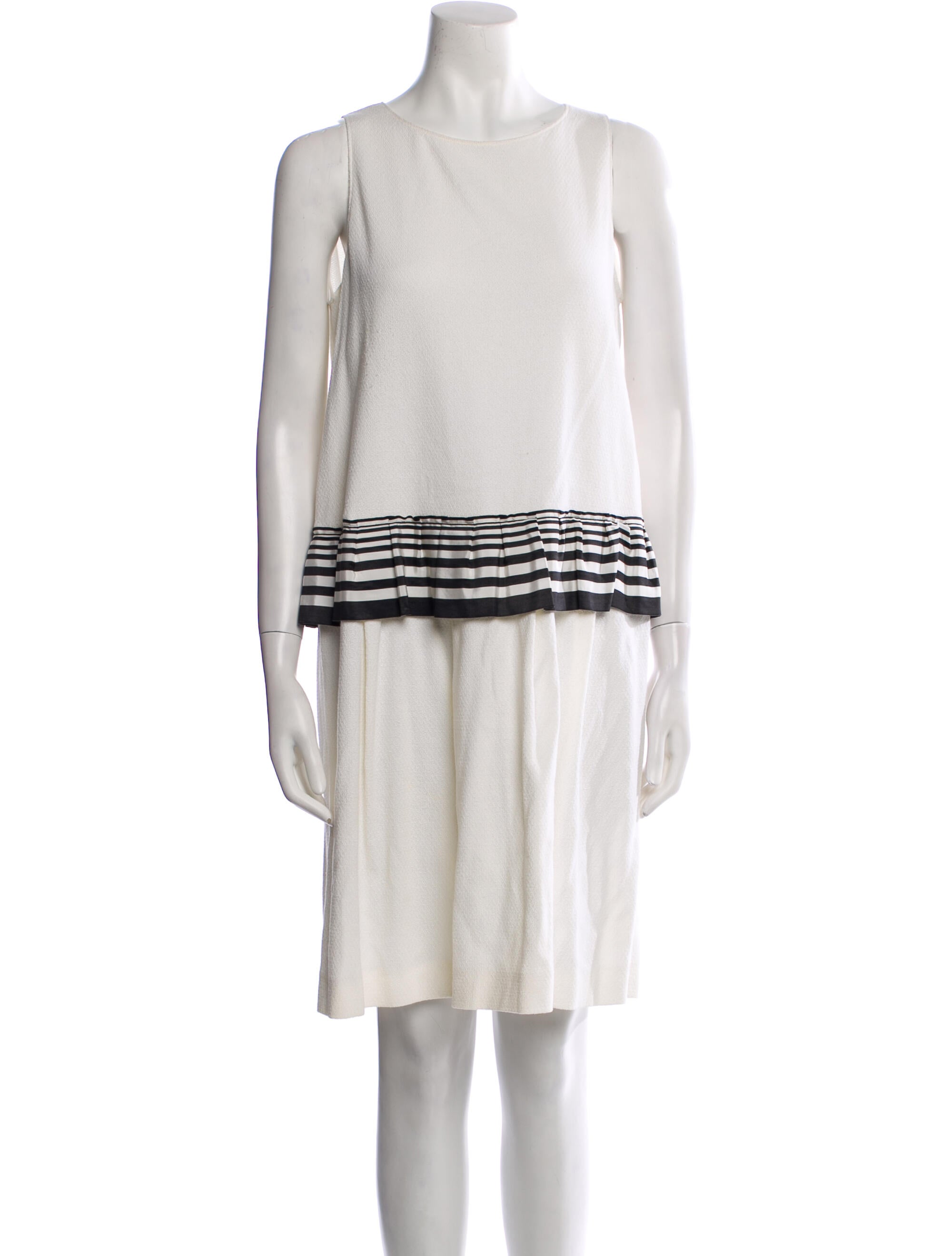 Moschino Cheap and Chic Bateau Neckline Knee-Length Dress