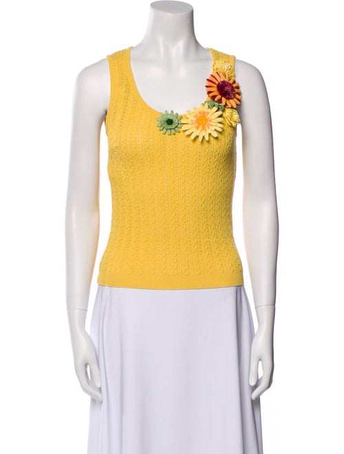 Moschino Cheap and Chic Printed Scoop Neck Top