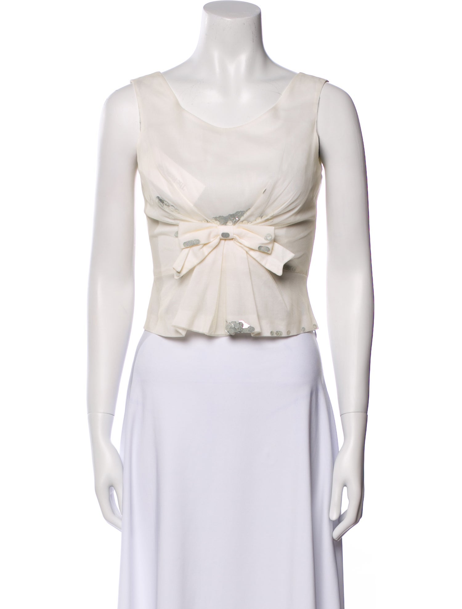 Moschino Cheap and Chic Vintage Scoop Neck Crop Top