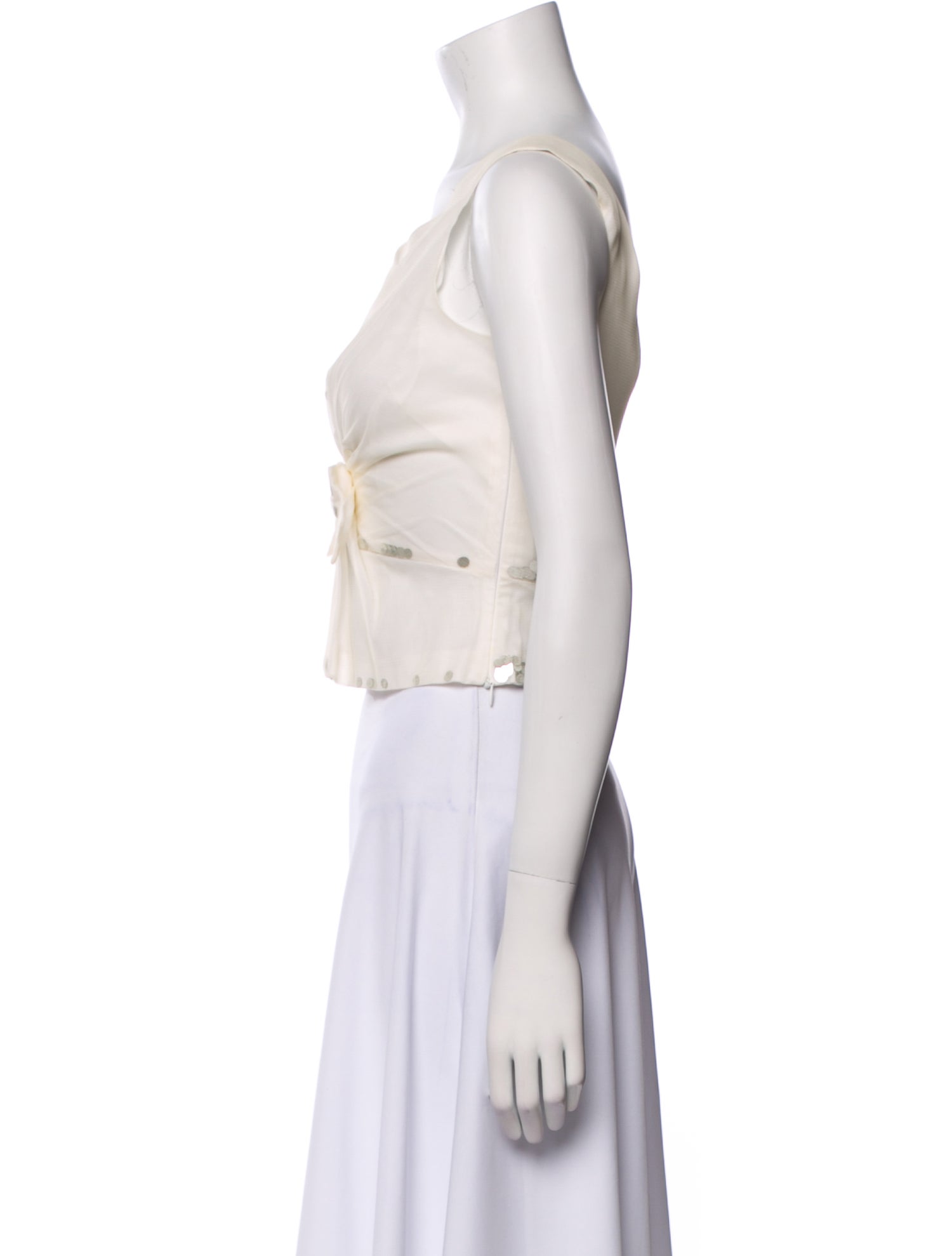 Moschino Cheap and Chic Vintage Scoop Neck Crop Top