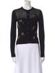 Moschino Cheap and Chic Virgin Wool Floral Print Sweater