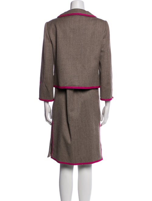 Moschino Cheap and Chic Virgin Wool Printed Skirt Suit