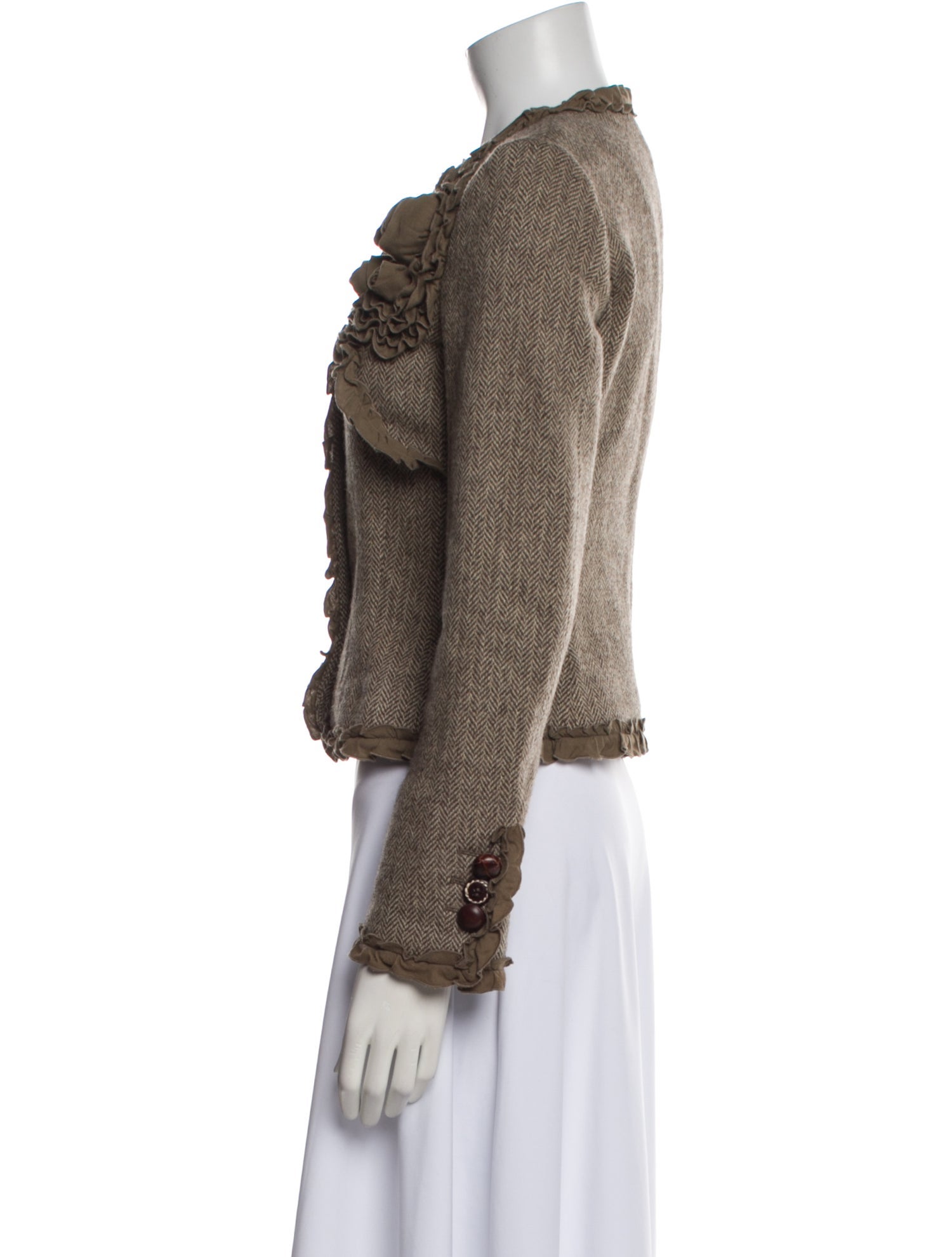 Moschino Cheap and Chic Virgin Wool Tweed Pattern Evening Jacket