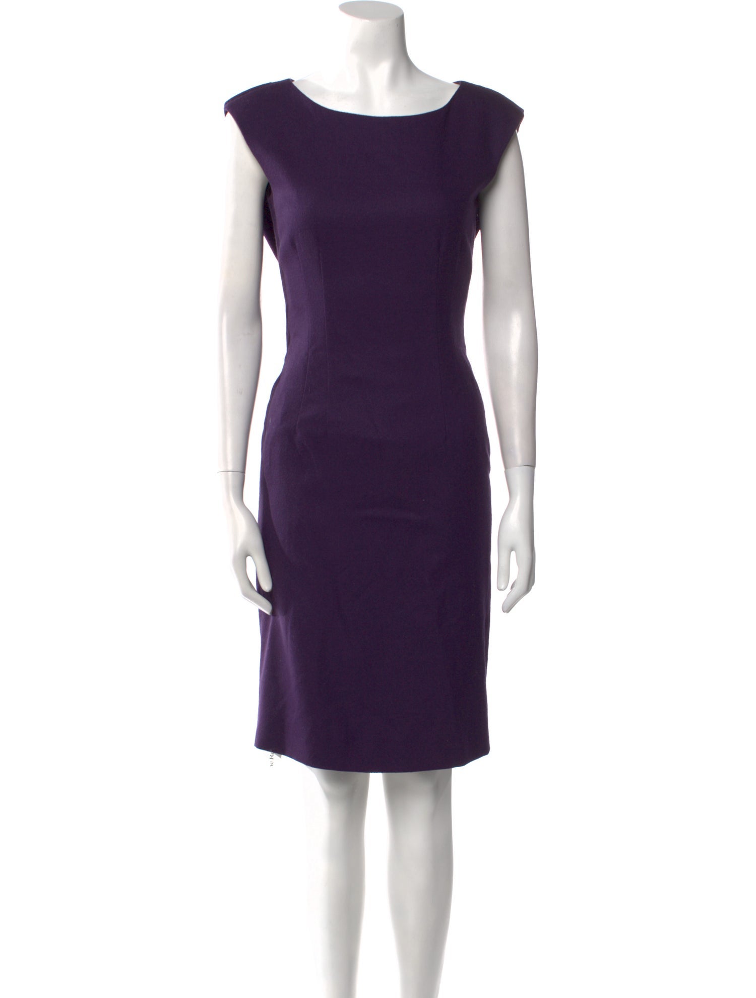 Moschino Cheap and Chic Bateau Neckline Knee-Length Dress