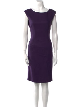 Moschino Cheap and Chic Bateau Neckline Knee-Length Dress