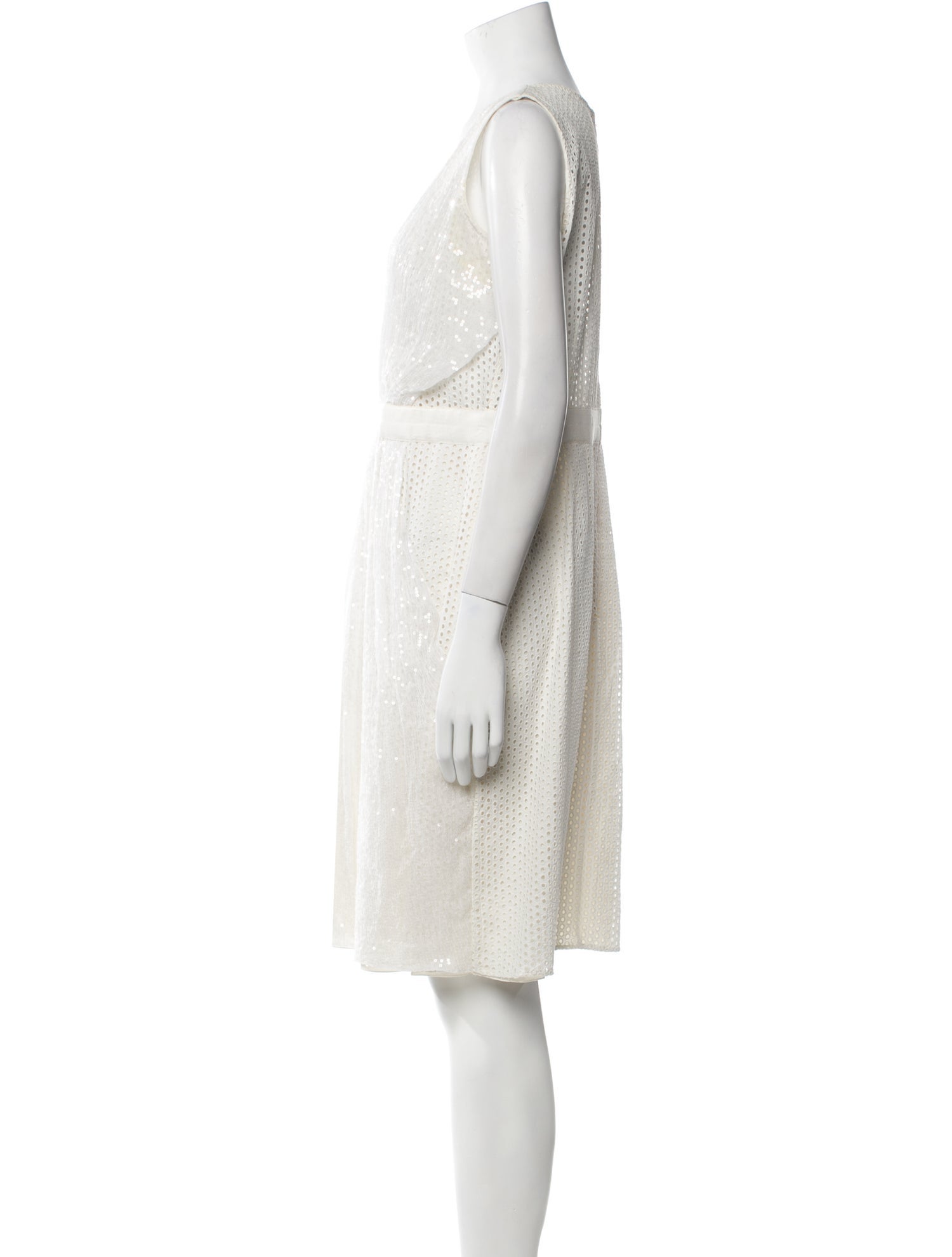 Moschino Cheap and Chic V-Neck Knee-Length Dress