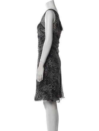 Moschino Cheap and Chic Animal Print Midi Length Dress