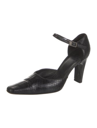 Moschino Cheap and Chic Leather Animal Print D'Orsay Pumps