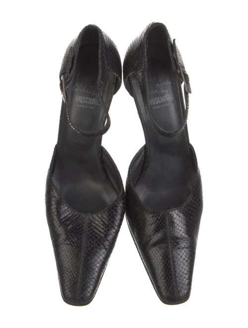 Moschino Cheap and Chic Leather Animal Print D'Orsay Pumps