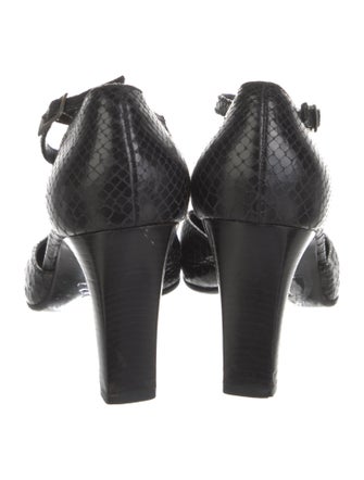 Moschino Cheap and Chic Leather Animal Print D'Orsay Pumps