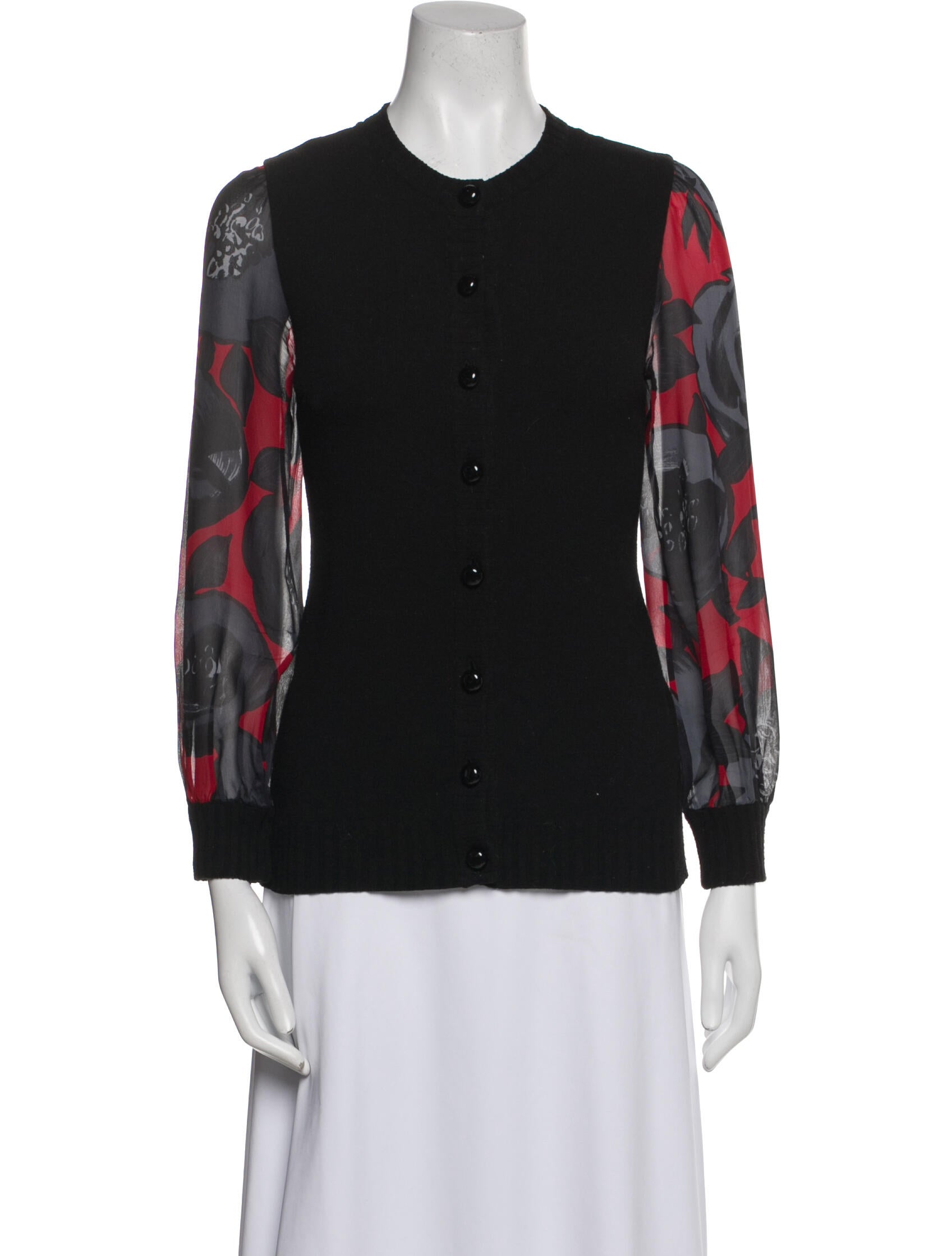 Moschino Cheap and Chic Printed Crew Neck Sweater