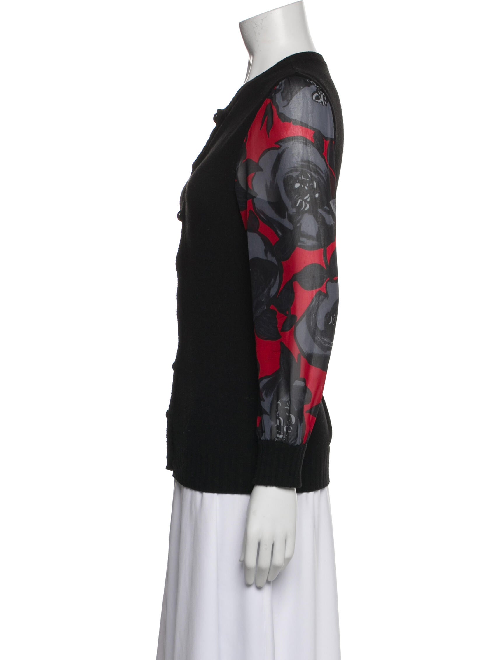 Moschino Cheap and Chic Printed Crew Neck Sweater