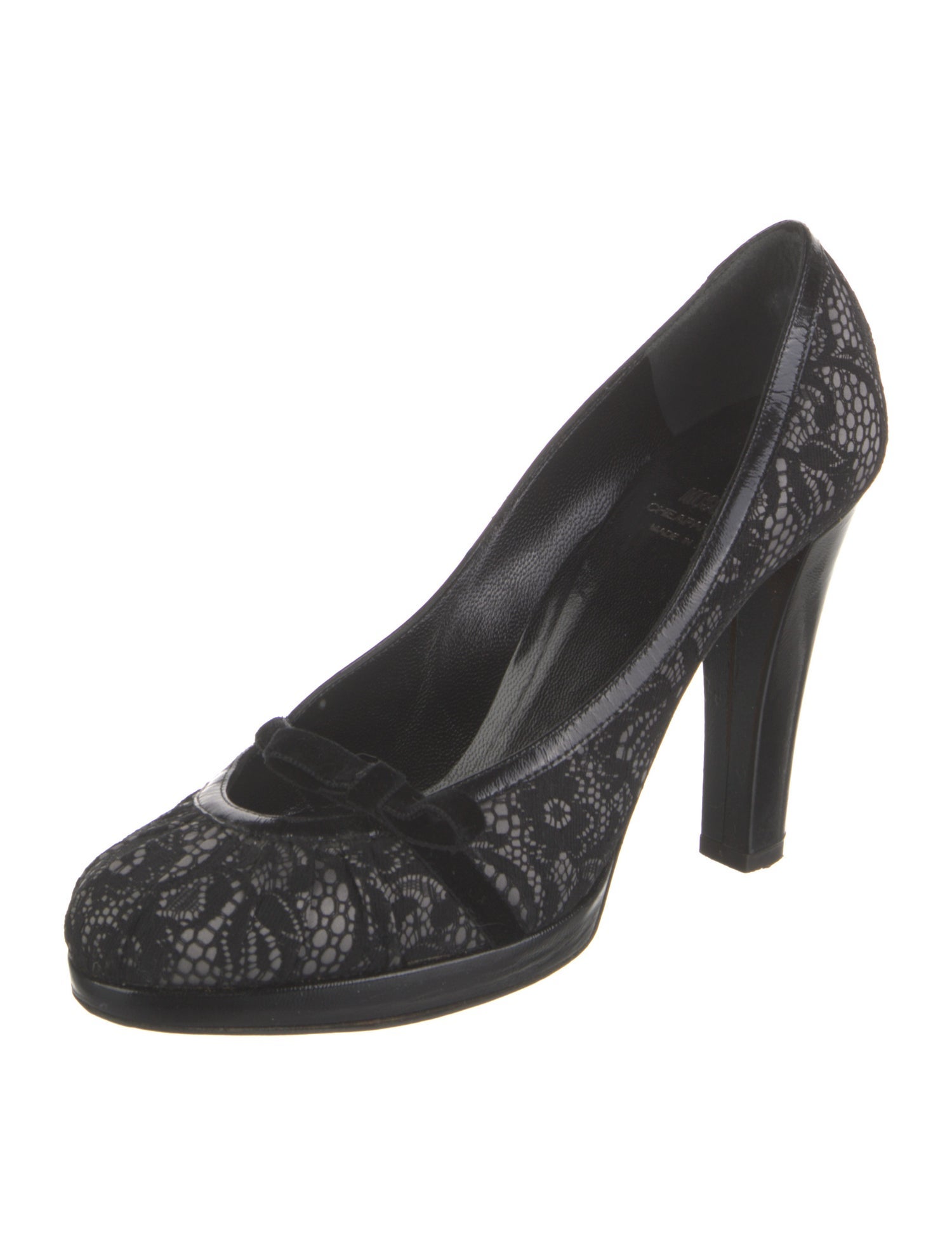 Moschino Cheap and Chic Lace Printed Pumps