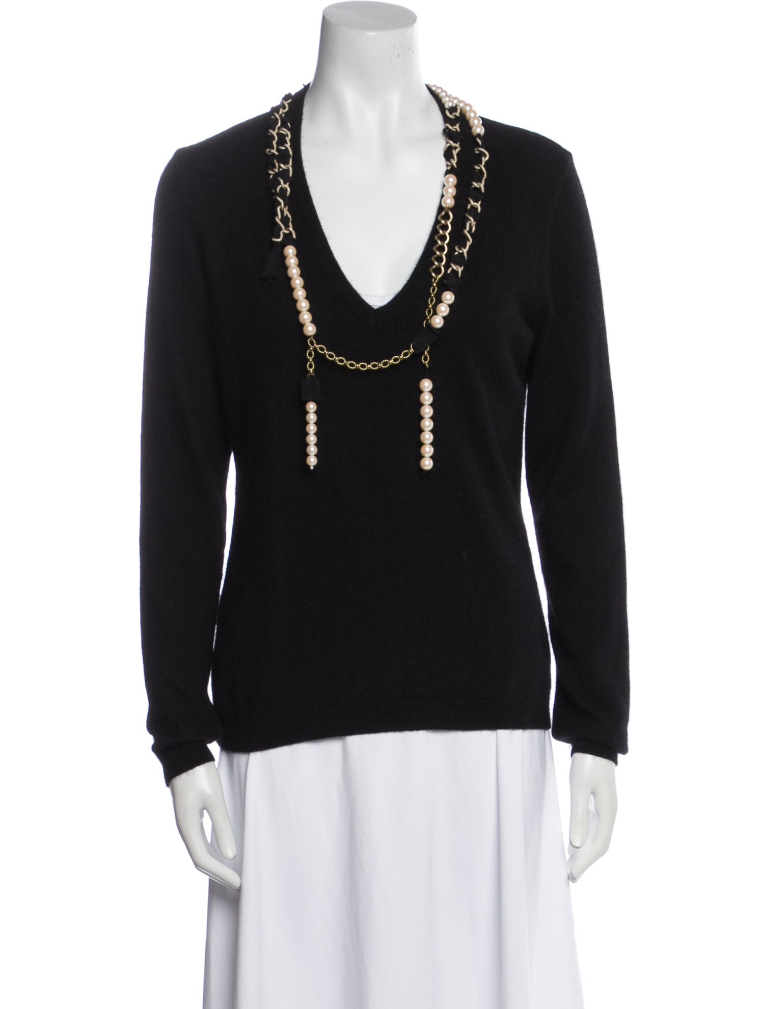 Moschino Cheap and Chic Angora V-Neck Sweater