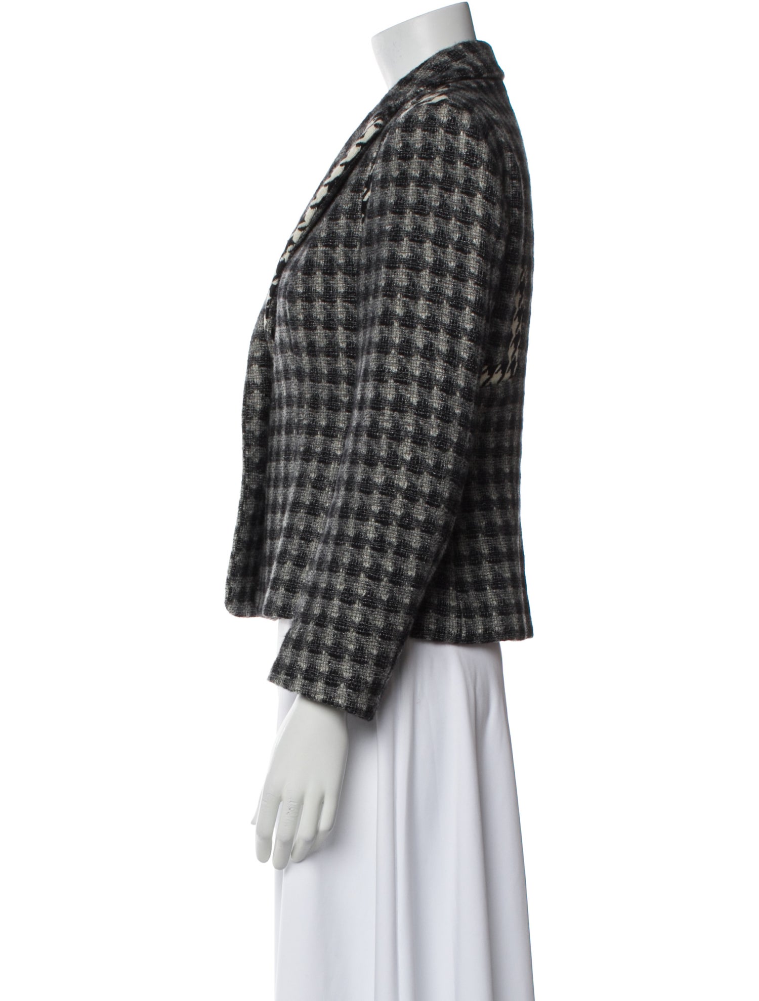 Moschino Cheap and Chic Wool Plaid Print Blazer