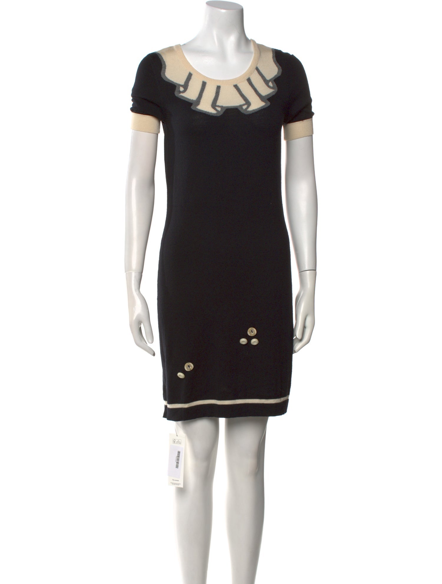 Moschino Cheap and Chic Colorblock Pattern Mini Dress