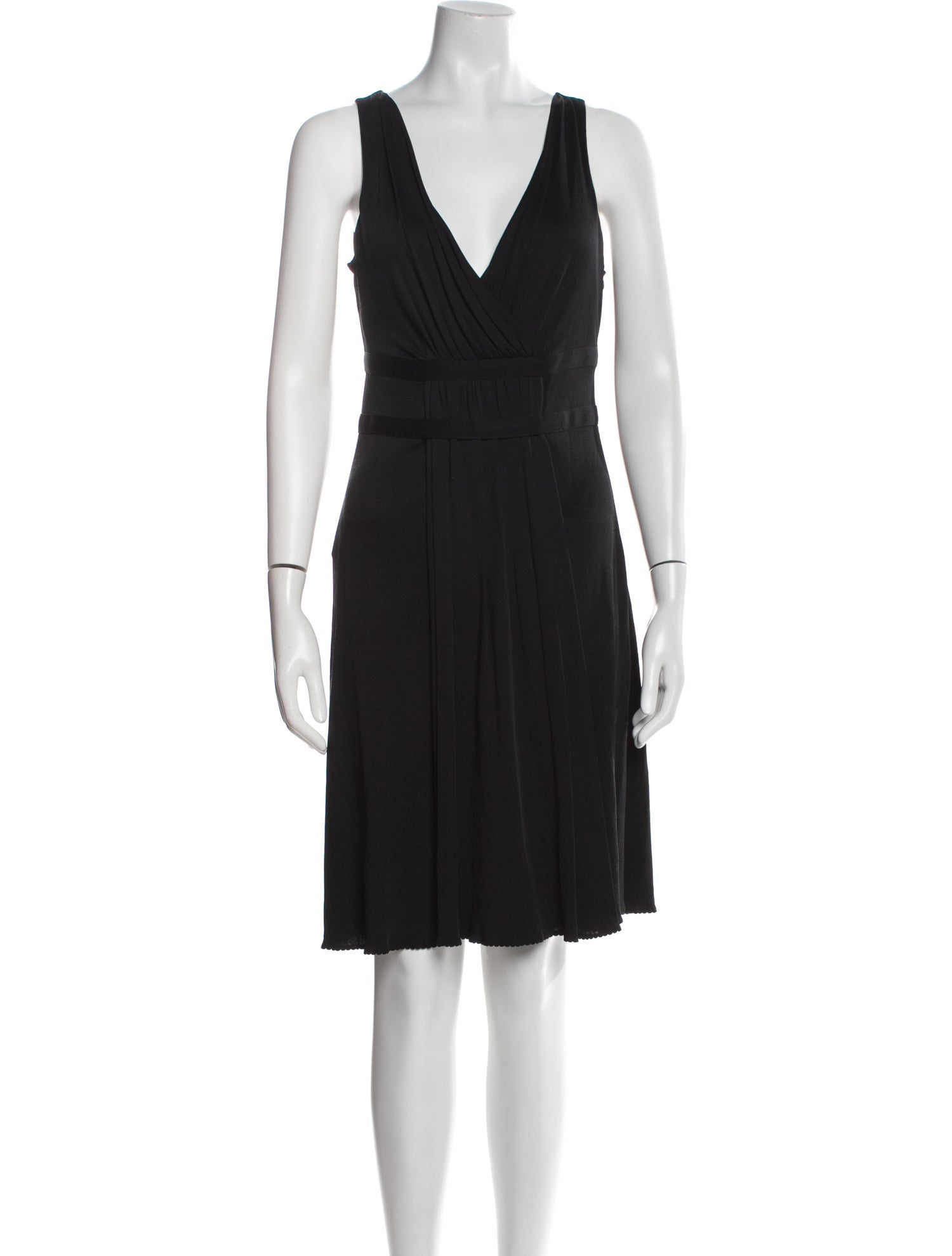 Moschino Cheap and Chic V-Neck Knee-Length Dress