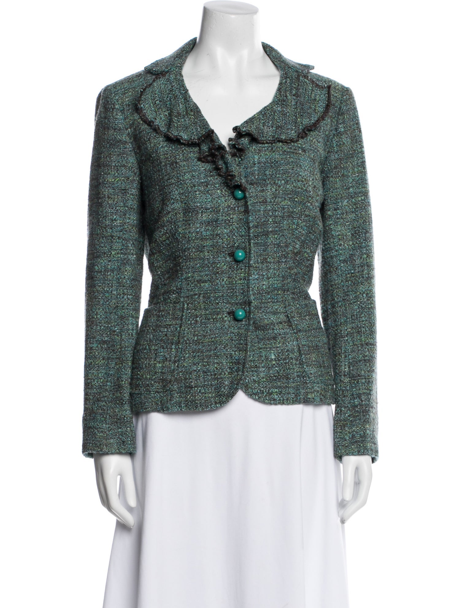 Moschino Cheap and Chic Virgin Wool Tweed Pattern Jacket