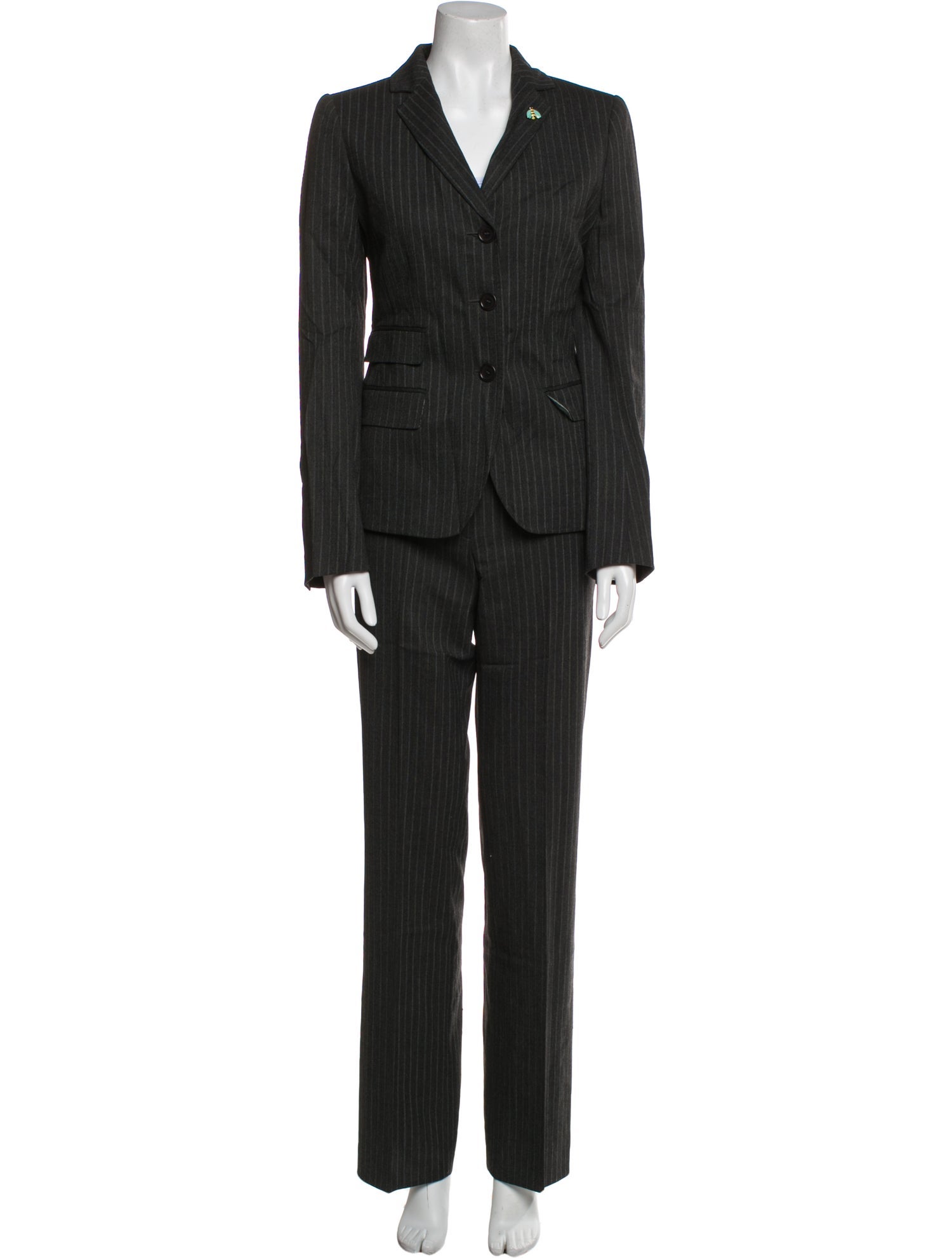 Moschino Cheap and Chic Virgin Wool Printed Pantsuit