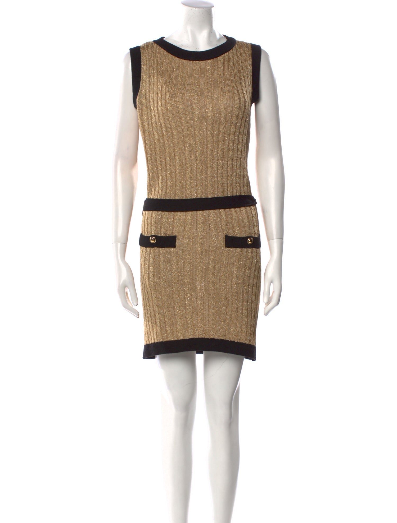 Moschino Cheap and Chic Colorblock Pattern Mini Dress