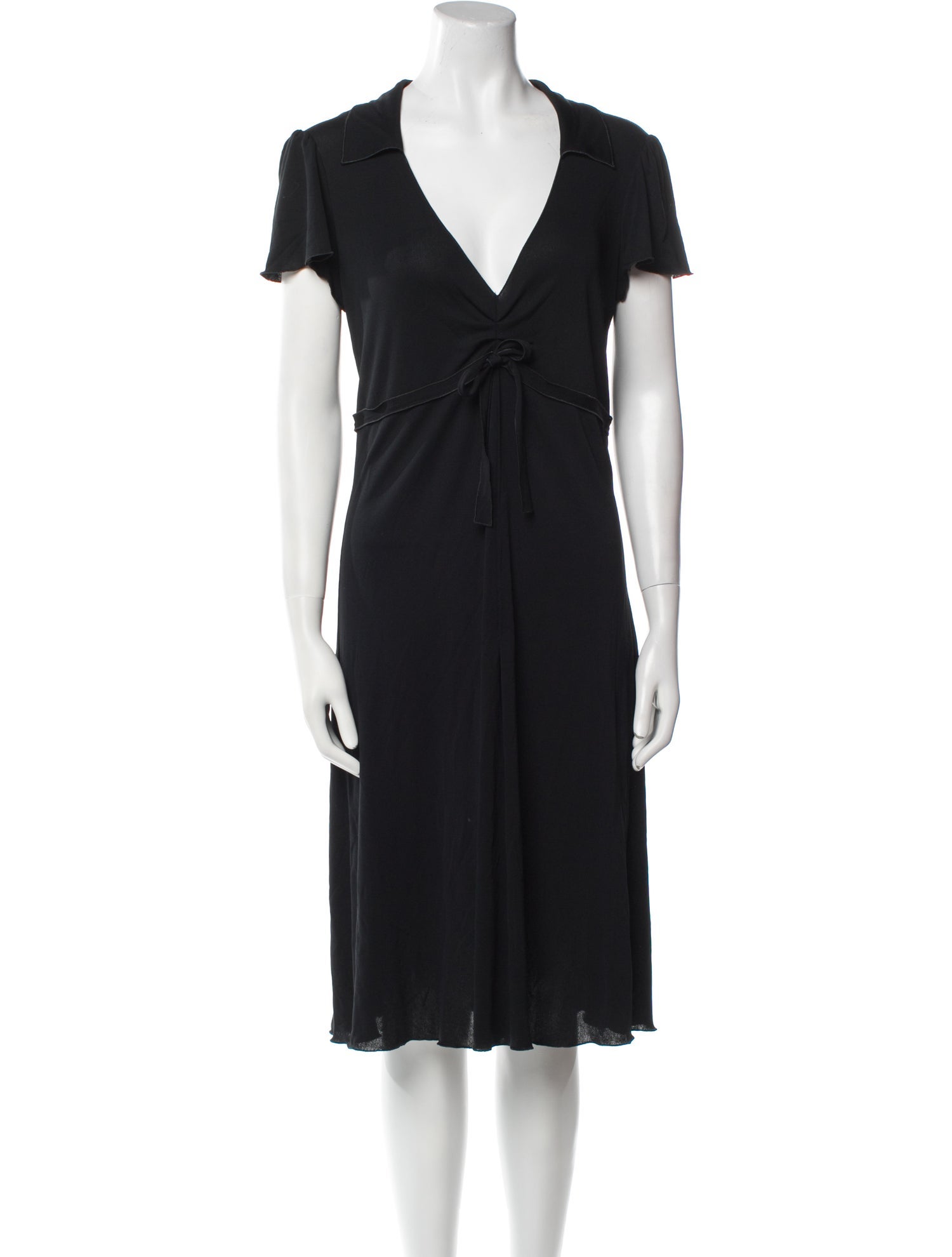 Moschino Cheap and Chic V-Neck Midi Length Dress