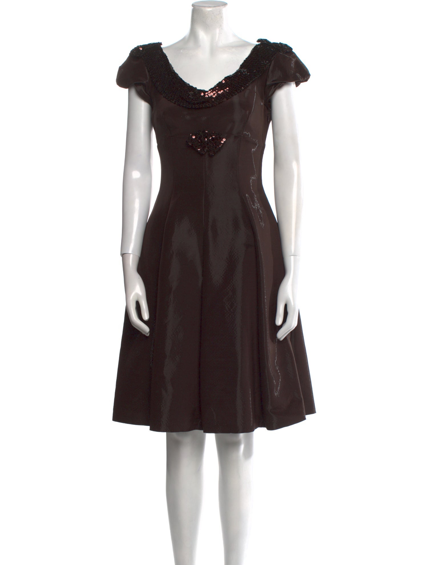 Moschino Cheap and Chic Scoop Neck Knee-Length Dress