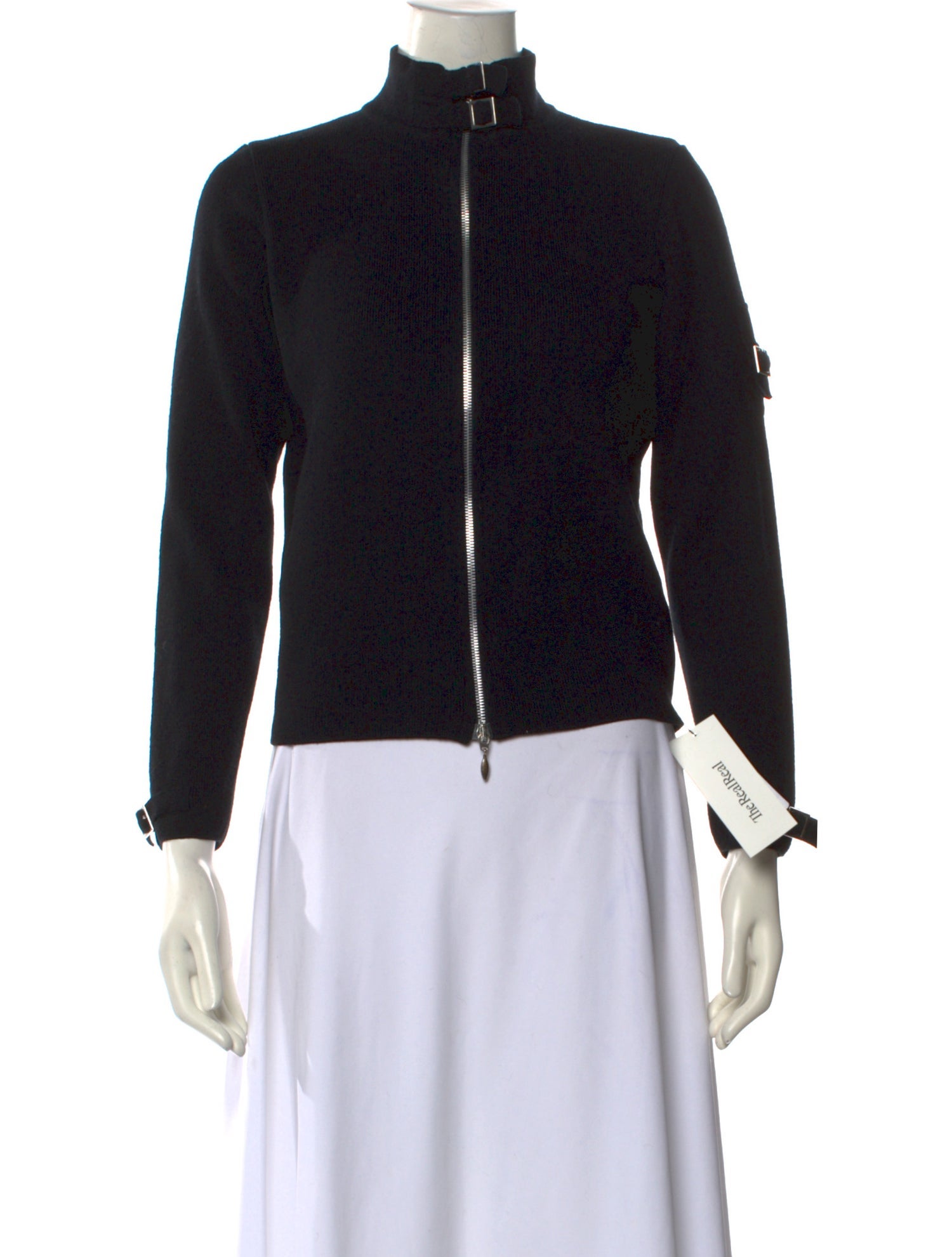 Moschino Cheap and Chic Virgin Wool Mock Neck Sweater