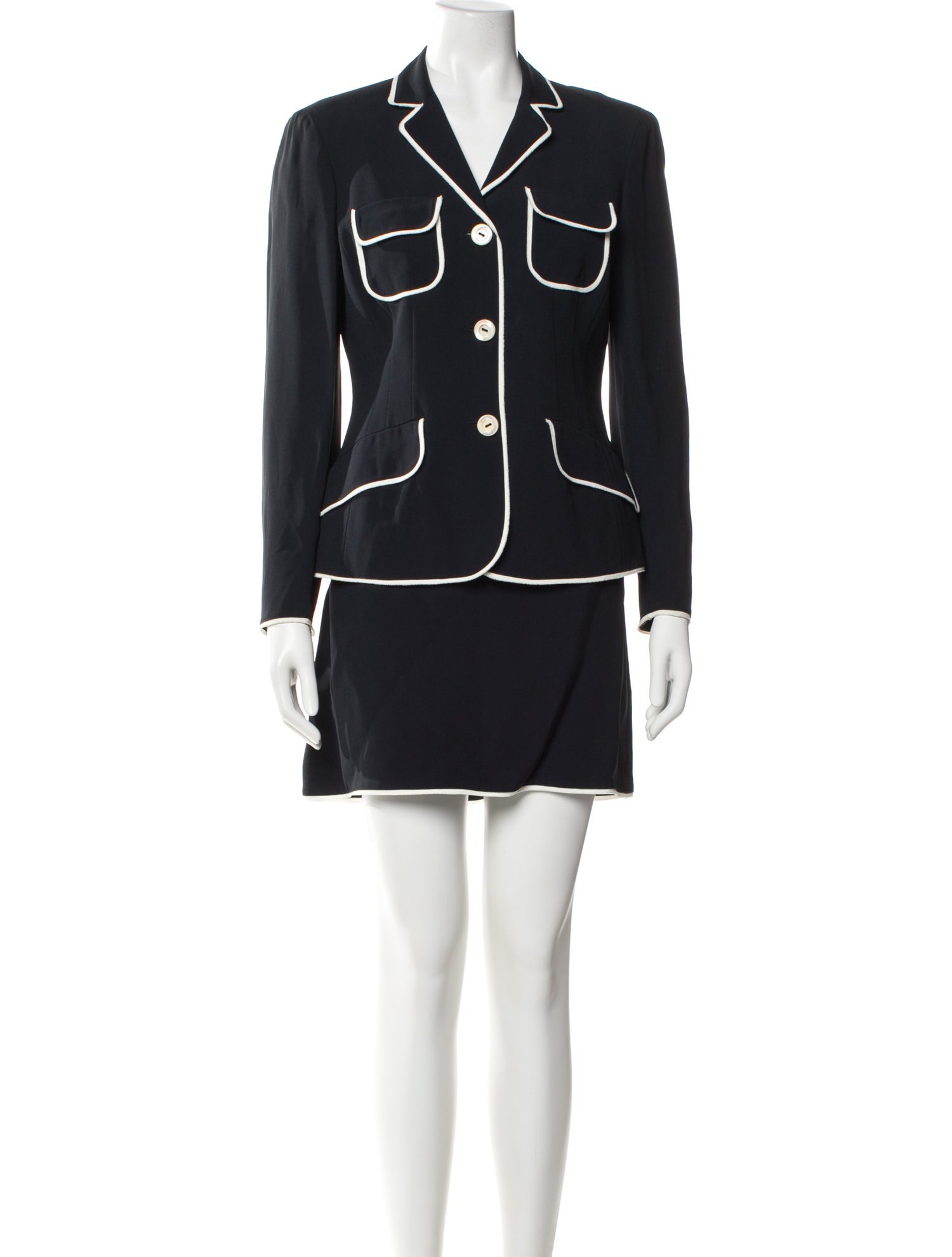 Moschino Cheap and Chic Vintage Late 1990's - Early 2000's Skirt Suit