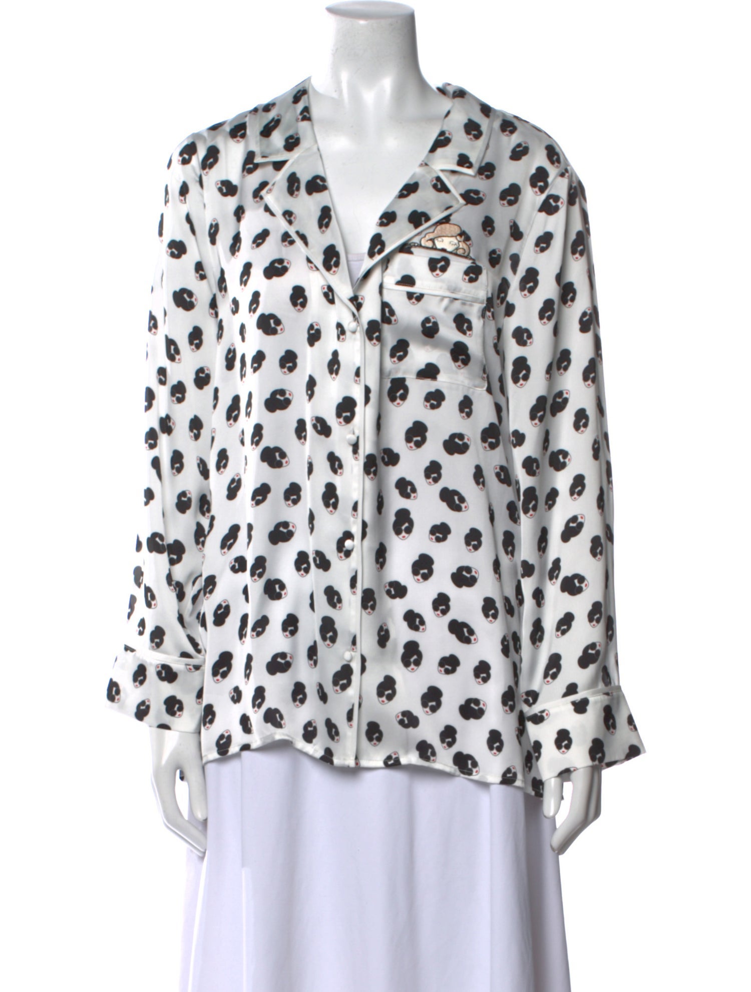 Morgan Lane x Alice + Olivia Printed Long Sleeve Blouse w/ Tags