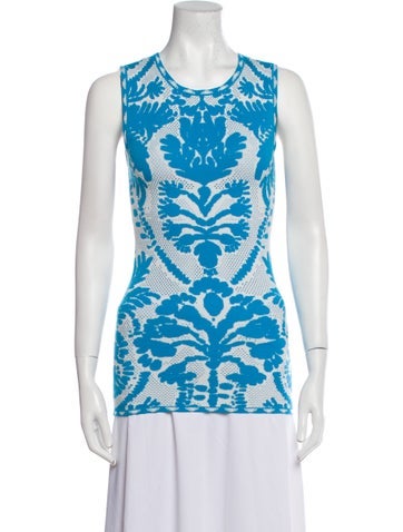 Marie Oliver Tops Printed Crew Neck Top M