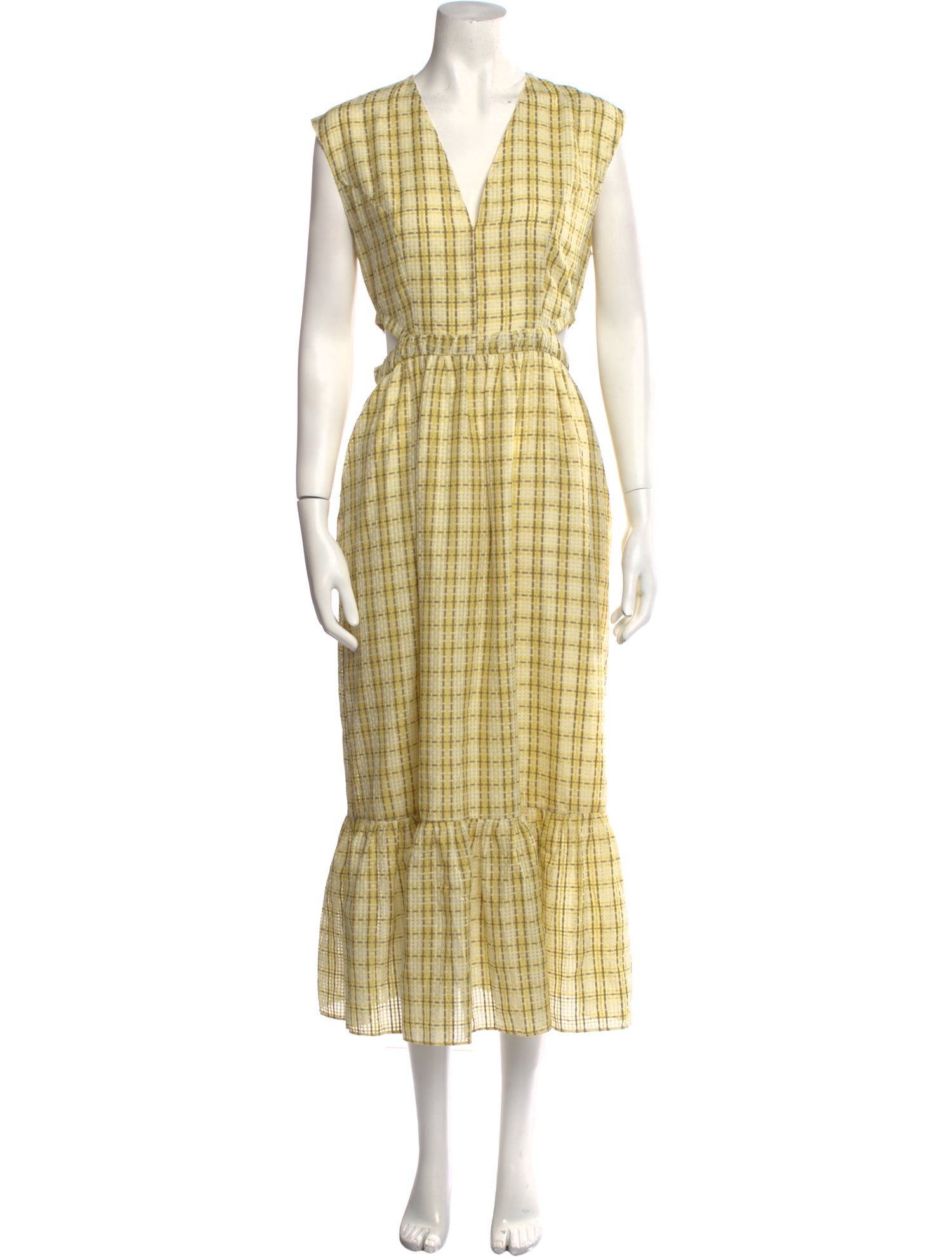 Marie Oliver Plaid Print Long Dress w/ Tags