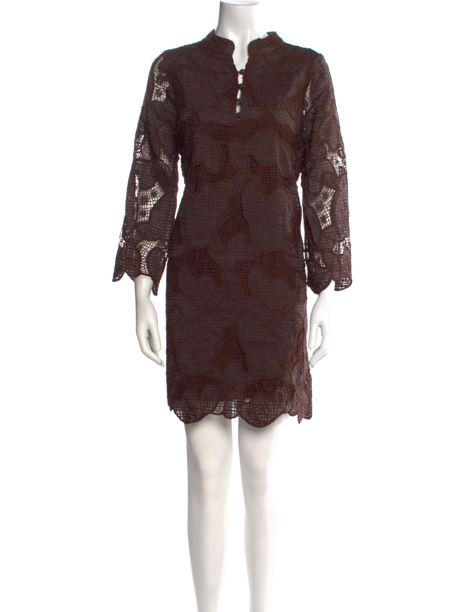 Marie Oliver Lace Pattern Mini Dress