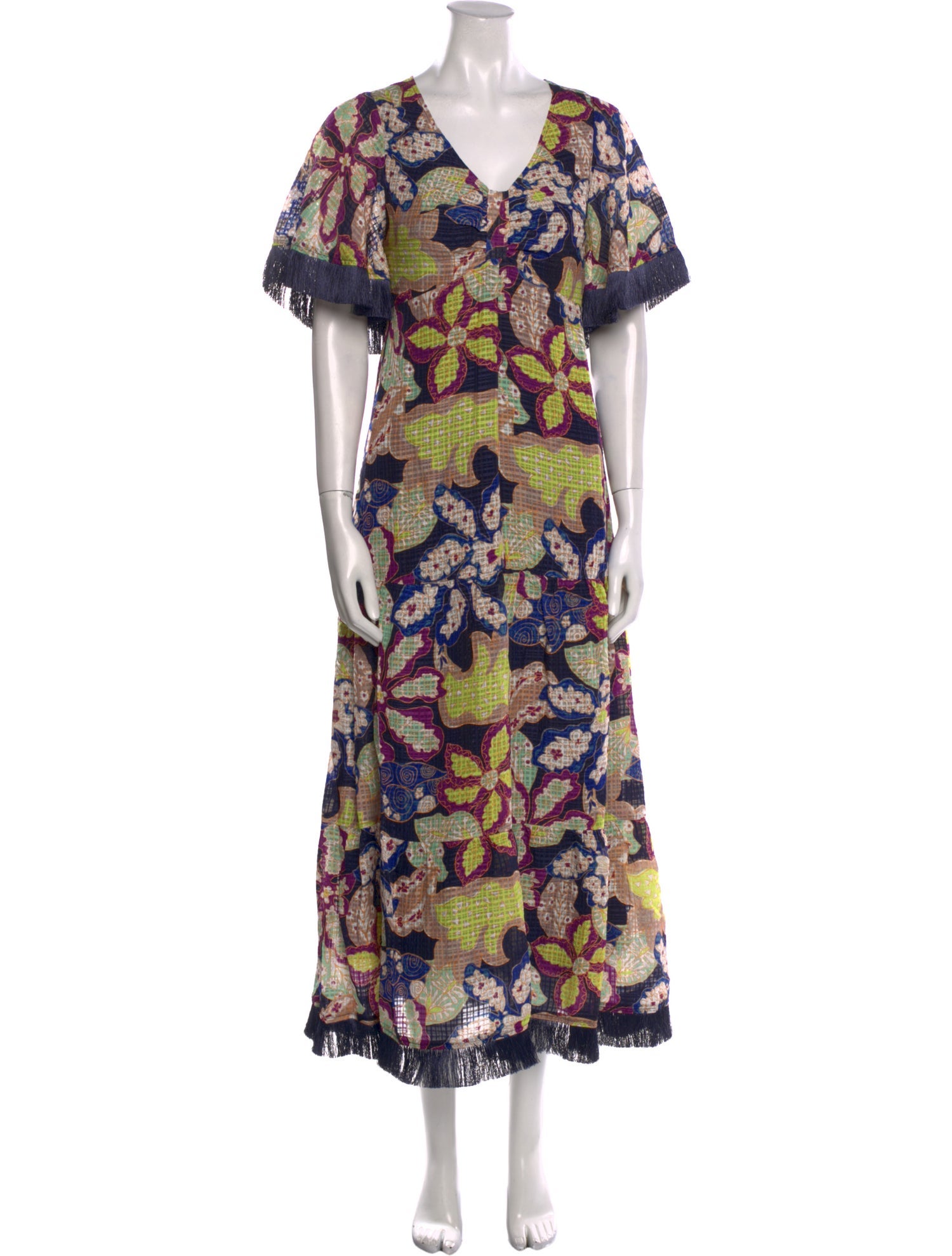 Marie Oliver Floral Print Long Dress w/ Tags