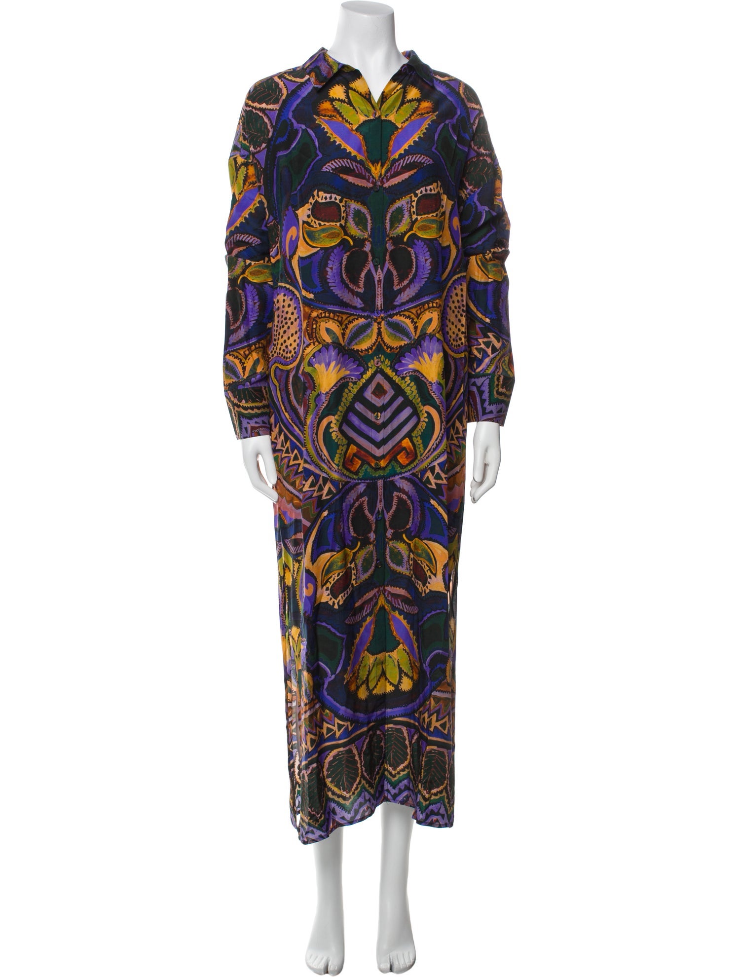 Marie Oliver Paisley Print Long Dress
