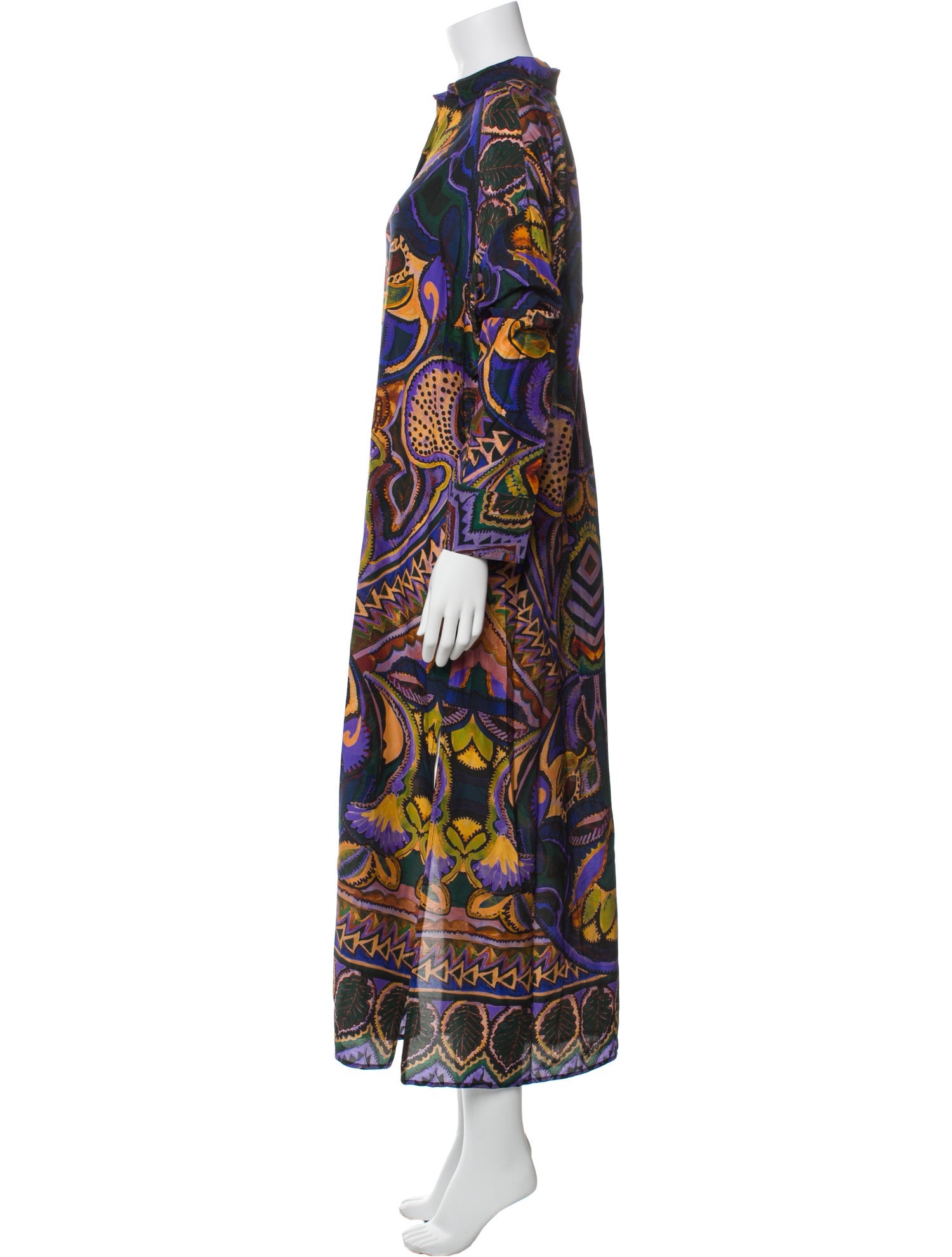 Marie Oliver Paisley Print Long Dress