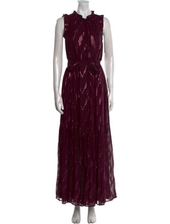Marie Oliver Silk Long Dress