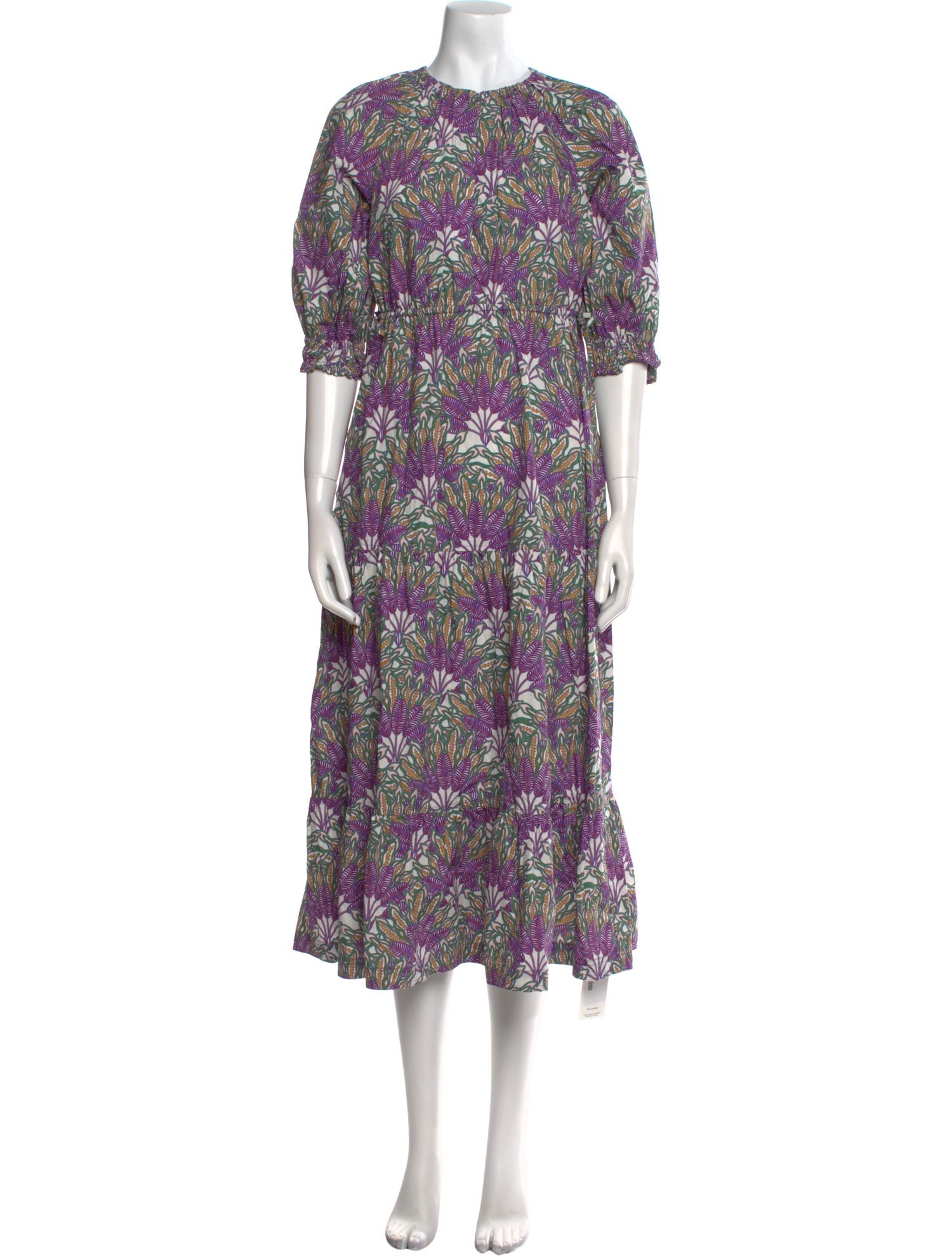 Marie Oliver Floral Print Midi Length Dress