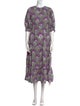 Marie Oliver Floral Print Midi Length Dress